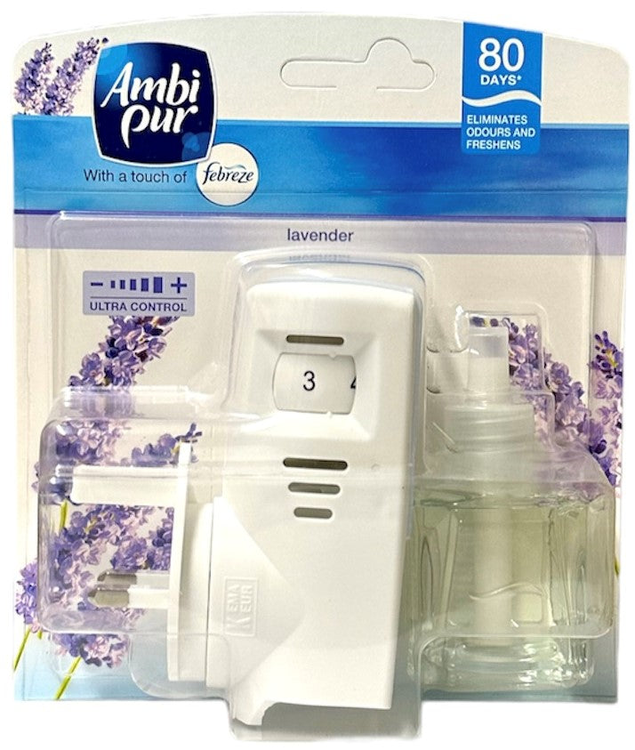 Ambi Pur Plug In Complete Lavender with touch of febreze Ambi Pur Plug In Complete Lavender with touch of febreze